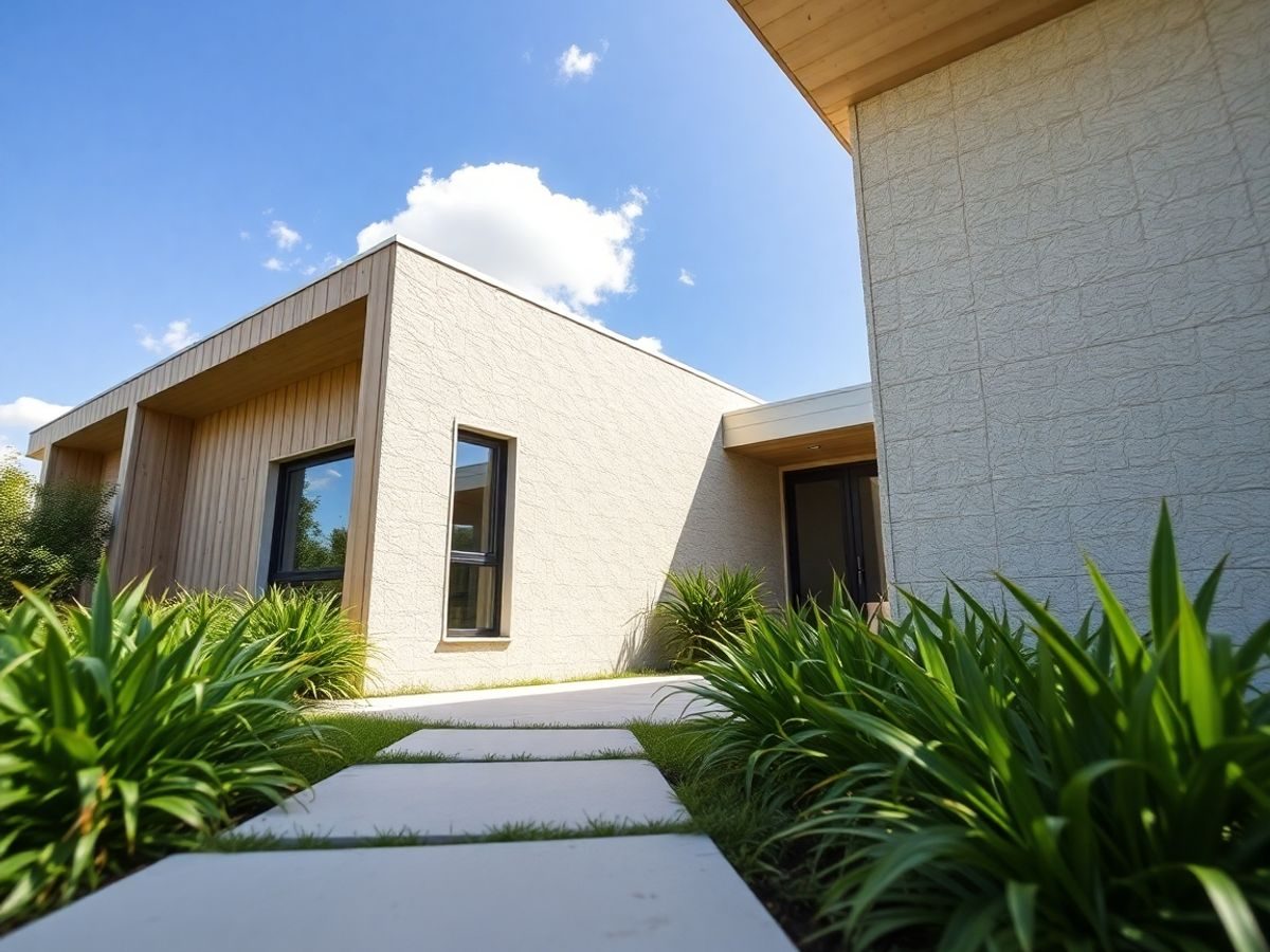 Casă modernă, materiale sustenabile